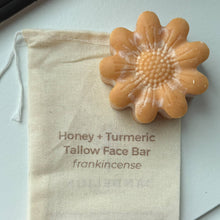 Load image into Gallery viewer, honey tallow turmeric face bar soap