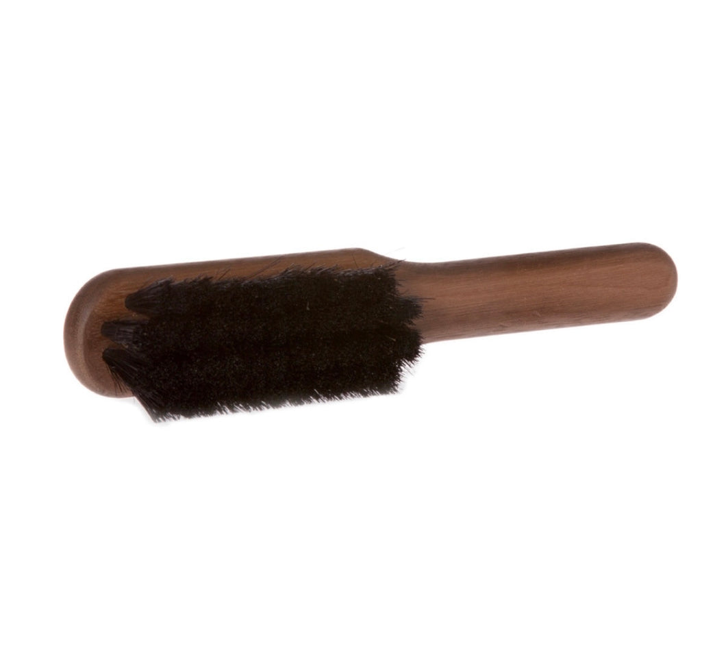 walnut + hog hair beard brush