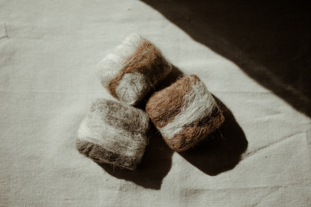 wool felted tallow soap