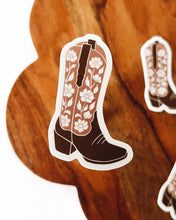 Load image into Gallery viewer, floral cowboy boot sticker
