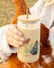 Load image into Gallery viewer, on the farm/ chicken glass mug
